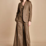 pantalone over con nervature in occhio di pernice ORIANA 540932 19 quelledue 