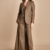 pantalone over con nervature in occhio di pernice ORIANA 540932 19 quelledue 