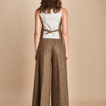 pantalone over con nervature in occhio di pernice ORIANA 540932 19 quelledue 