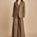 pantalone over con nervature in occhio di pernice ORIANA 540932 19 quelledue 