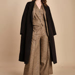 pantalone over con nervature in occhio di pernice ORIANA 540932 19 quelledue 