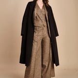 pantalone over con nervature in occhio di pernice ORIANA 540932 19 quelledue 