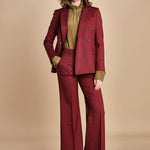 pantalone diritto con nervature in gabardina OTTAVIA 67339 164 quelledue 