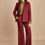 pantalone diritto con nervature in gabardina OTTAVIA 67339 164 quelledue 