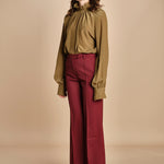 pantalone diritto con nervature in gabardina OTTAVIA 67339 164 quelledue 
