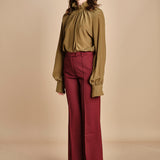 pantalone diritto con nervature in gabardina OTTAVIA 67339 164 quelledue 