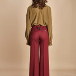 pantalone diritto con nervature in gabardina OTTAVIA 67339 164 quelledue 