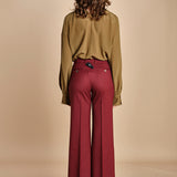pantalone diritto con nervature in gabardina OTTAVIA 67339 164 quelledue 