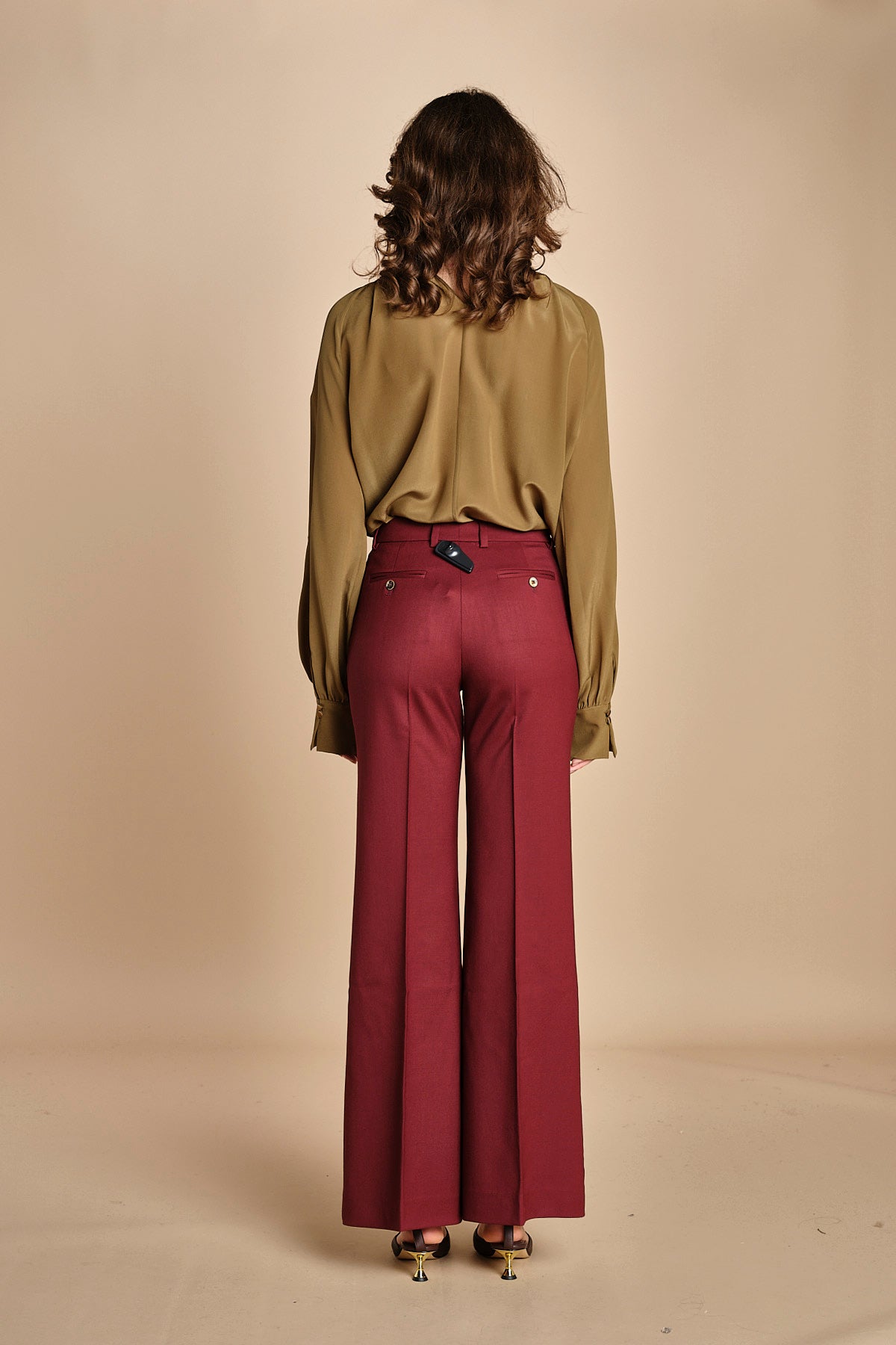 pantalone diritto con nervature in gabardina OTTAVIA 67339 164 quelledue 