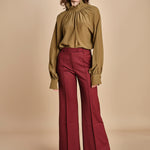 pantalone diritto con nervature in gabardina OTTAVIA 67339 164 quelledue 