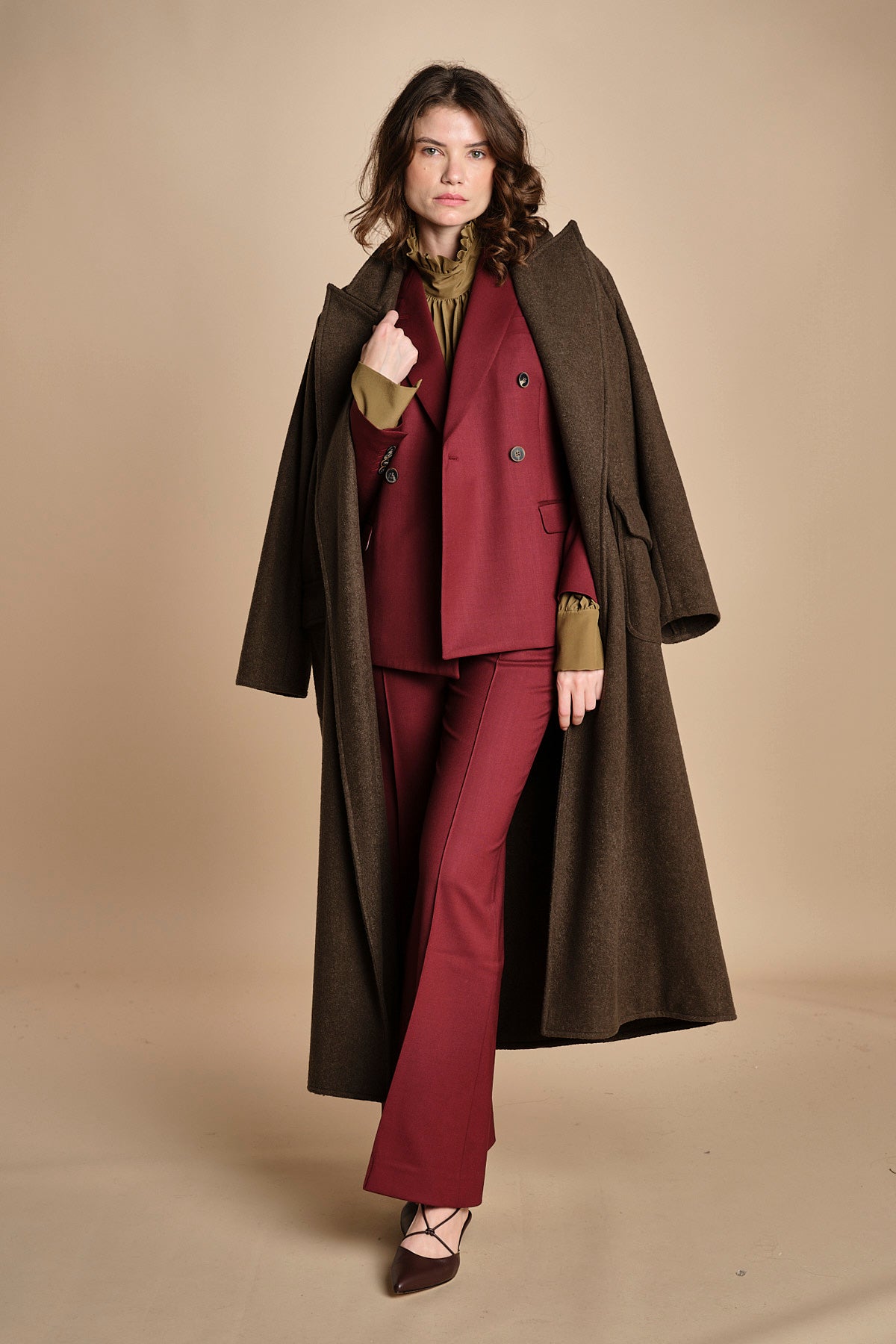 pantalone diritto con nervature in gabardina OTTAVIA 67339 164 quelledue 
