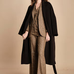 pantalone lungo e stretto con nervature in occhio di pernice OTTAVIA 673932 19 quelledue 
