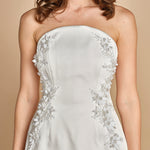 miniabito con ricamo fiori. RVBR-1185 IVORY rebecca vallance 
