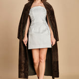 miniabito con ricamo fiori. RVBR-1185 IVORY rebecca vallance 