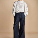 camicia maniche a palloncino CHETNA TOP SIMPLY WHITE scarlett poppies 