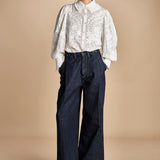 camicia maniche a palloncino CHETNA TOP SIMPLY WHITE scarlett poppies 