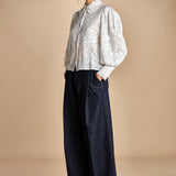 camicia maniche a palloncino CHETNA TOP SIMPLY WHITE scarlett poppies 