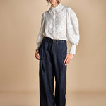 camicia maniche a palloncino CHETNA TOP SIMPLY WHITE scarlett poppies 