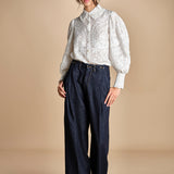 camicia maniche a palloncino CHETNA TOP SIMPLY WHITE scarlett poppies 