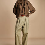 camicia con nastri intrecciati MARONA OLIVE GREEN scarlett poppies 