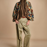 camicia con nastri intrecciati MARONA OLIVE GREEN scarlett poppies 