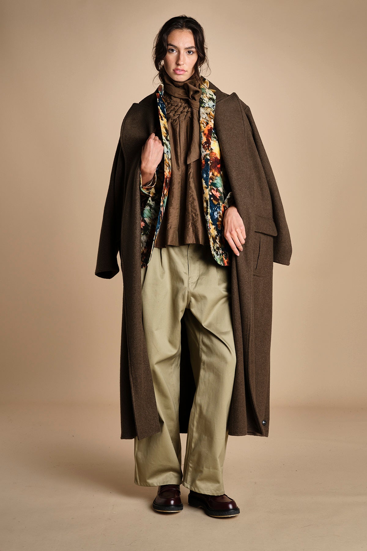 camicia con nastri intrecciati MARONA OLIVE GREEN scarlett poppies 