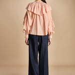 camicia con voille SELONA TOP BLUSH PINK scarlett poppies 