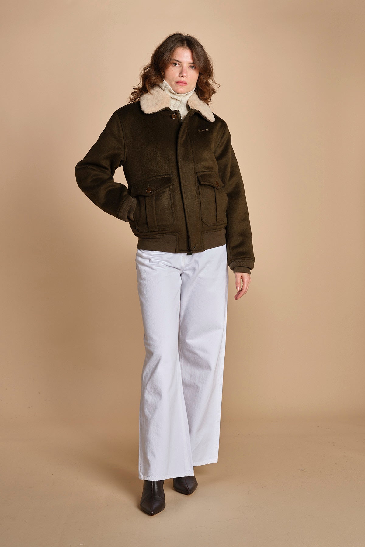 bomber in tessuto AIRGUARD KHAKI schott 