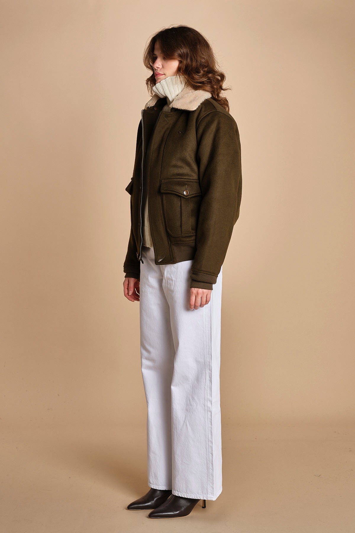 bomber in tessuto AIRGUARD KHAKI schott 