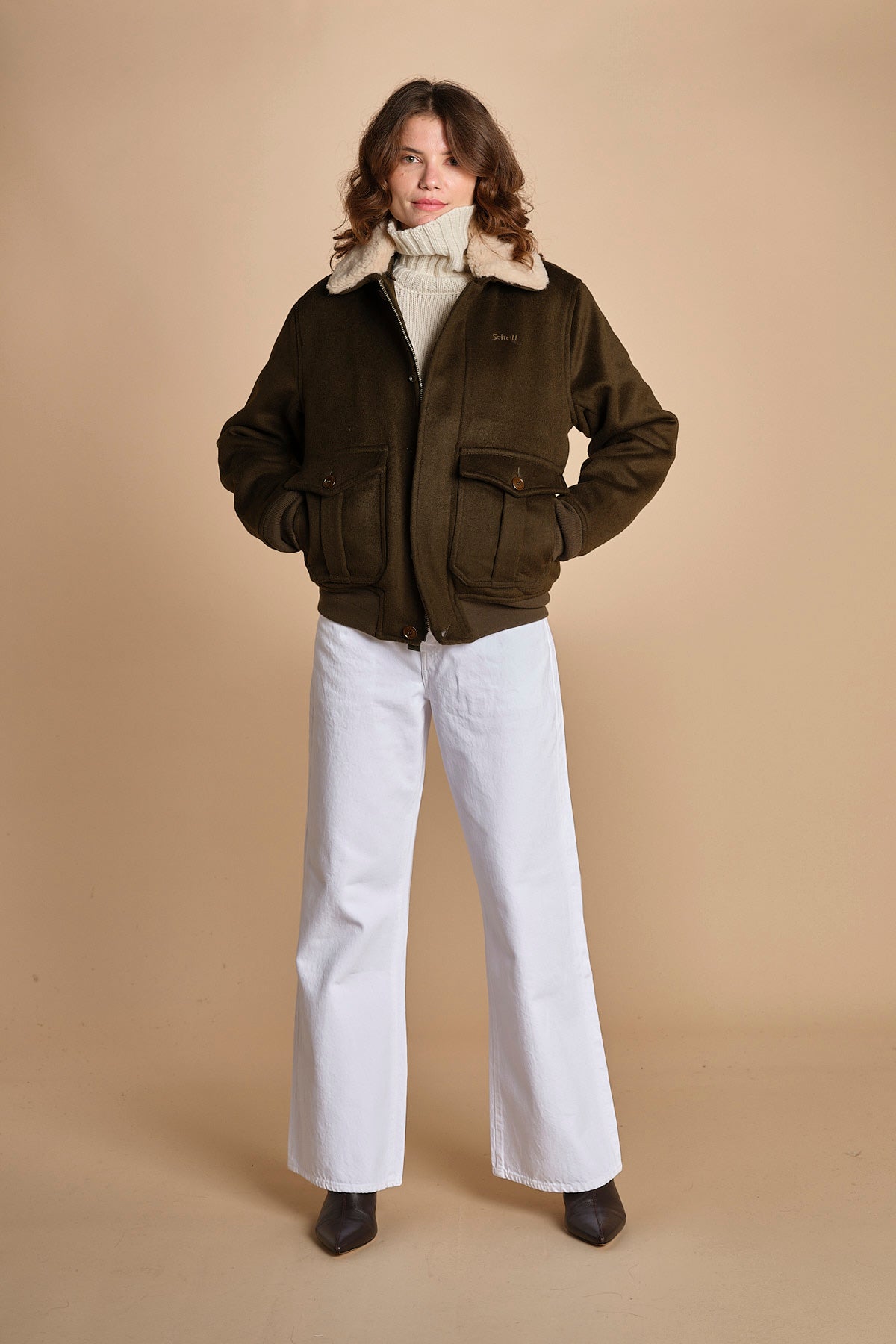bomber in tessuto AIRGUARD KHAKI schott 
