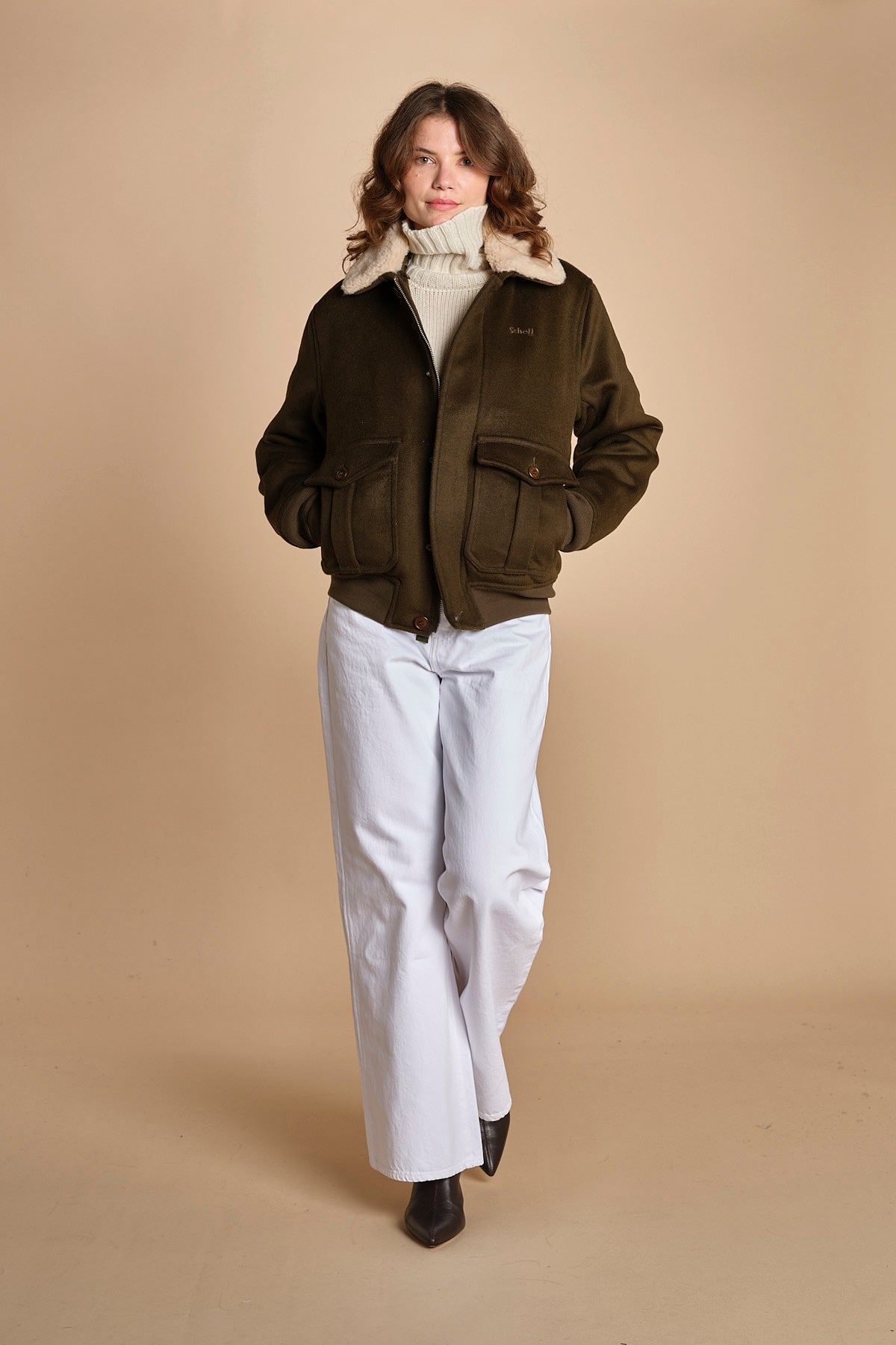 bomber in tessuto AIRGUARD KHAKI schott 