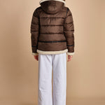 piumino con cappuccio IDAK2 BROWN schott 