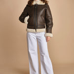 giaccone in montone LC1259 BROWN schott 