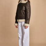giaccone in montone LC1259 BROWN schott 