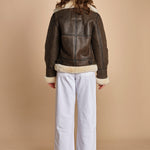giaccone in montone LC1259 BROWN schott 