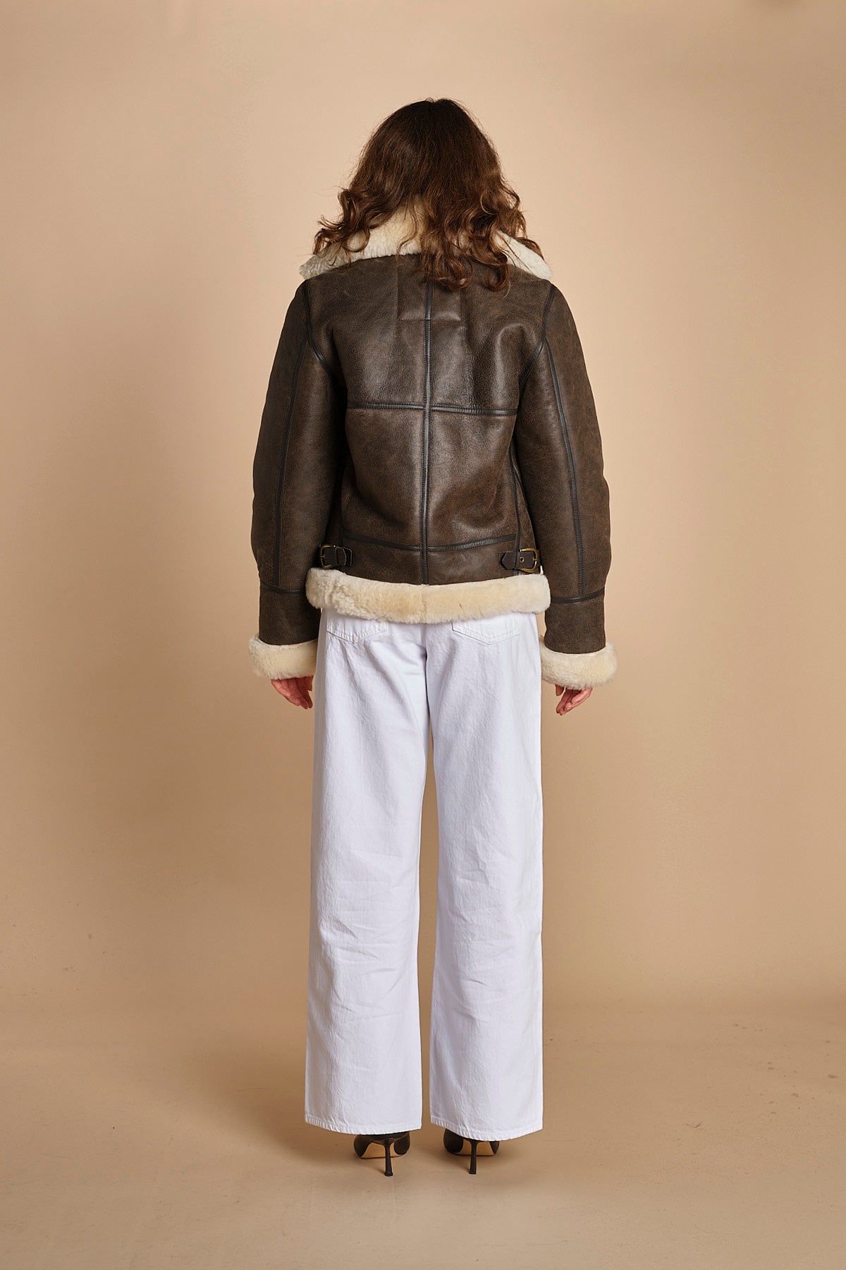 giaccone in montone LC1259 BROWN schott 