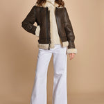 giaccone in montone LC1259 BROWN schott 