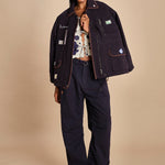 top manica lunga con fiori grandi CATRINE 007 BLUE BLUE sea ny 