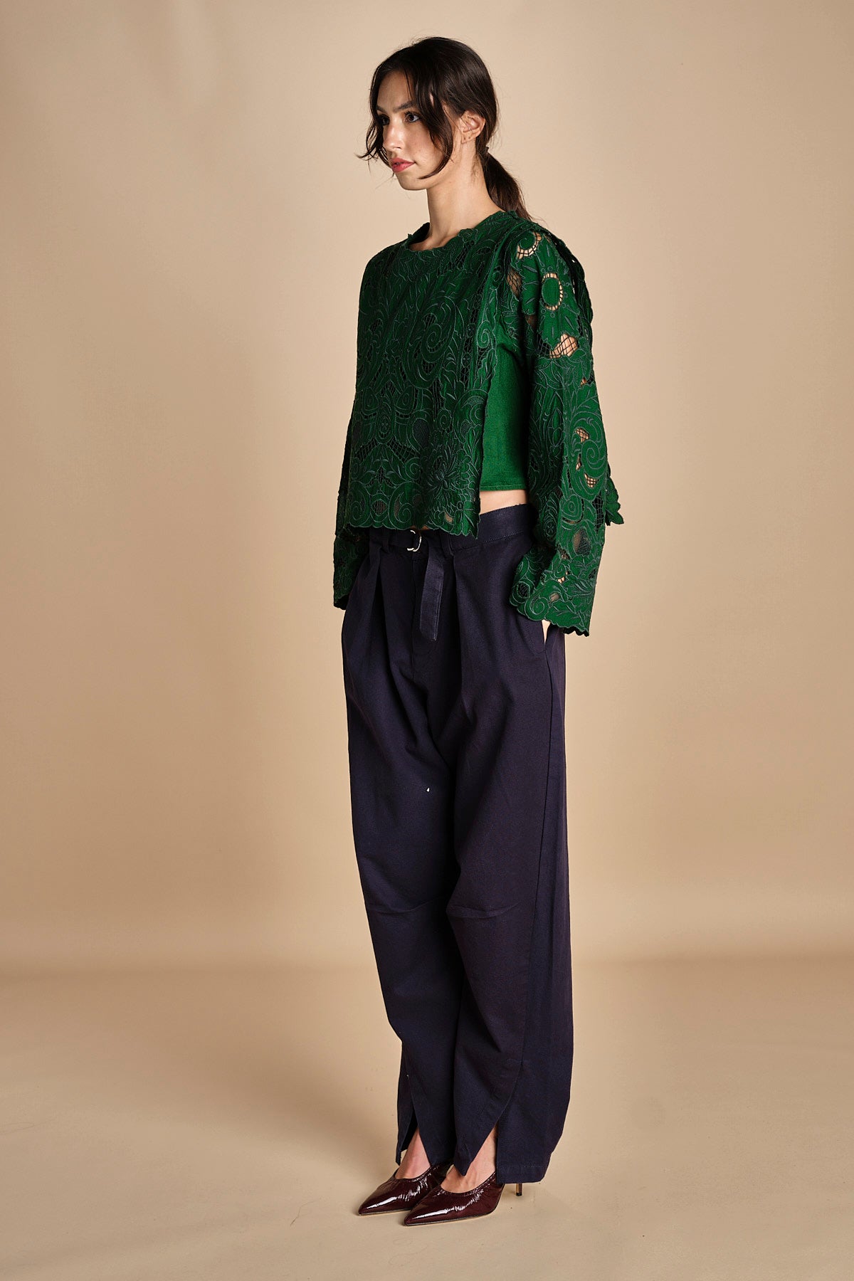 CECI top pizzo m/l CECI 019 GREEN sea ny 