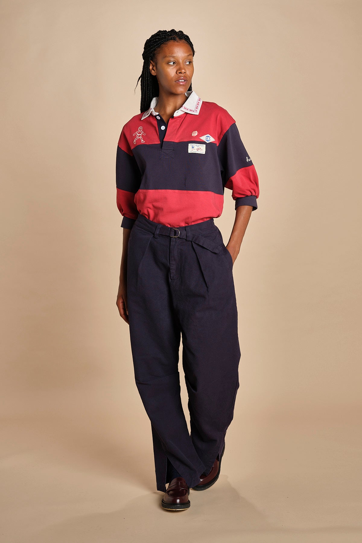 pantalone con cintura CAROLYN  040 NAVY sea ny 