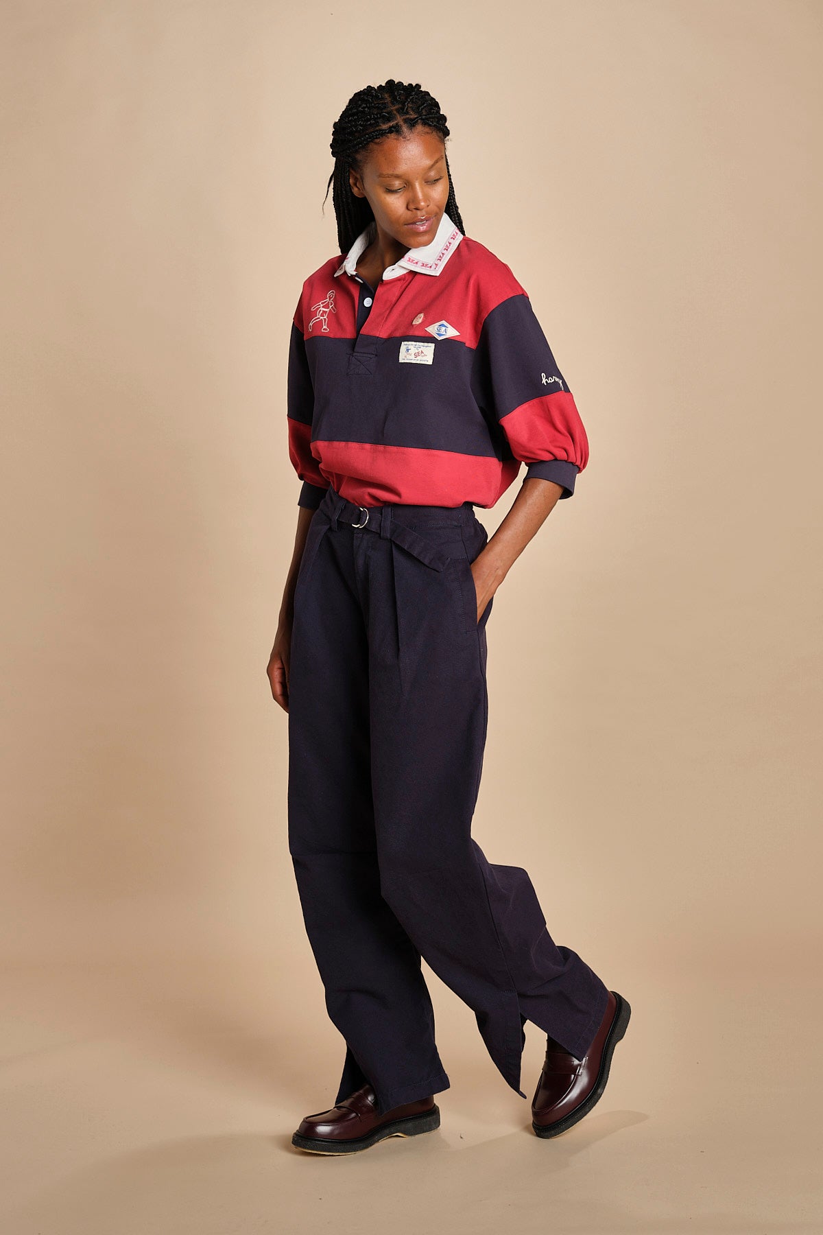 pantalone con cintura CAROLYN  040 NAVY sea ny 