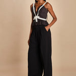 top con fiocco in contrasto THALIA 094 BLACK sea ny 