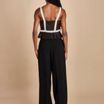 top con fiocco in contrasto THALIA 094 BLACK sea ny 