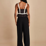 top con fiocco in contrasto THALIA 094 BLACK sea ny 