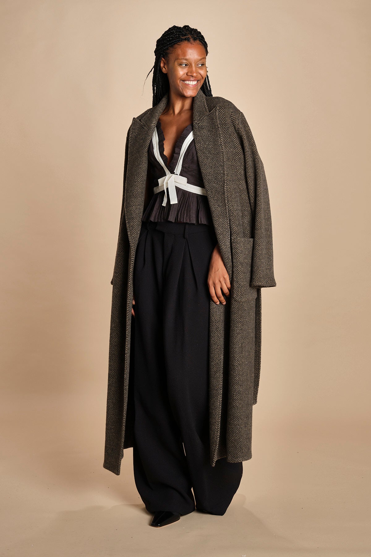 top con fiocco in contrasto THALIA 094 BLACK sea ny 