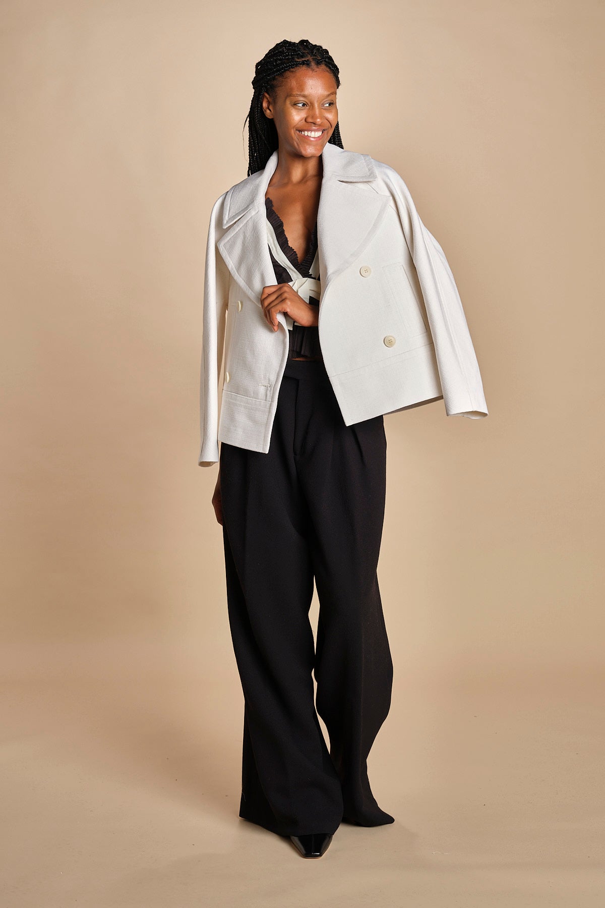 top con fiocco in contrasto THALIA 094 BLACK sea ny 