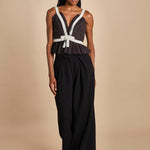 top con fiocco in contrasto THALIA 094 BLACK sea ny 