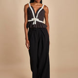 top con fiocco in contrasto THALIA 094 BLACK sea ny 