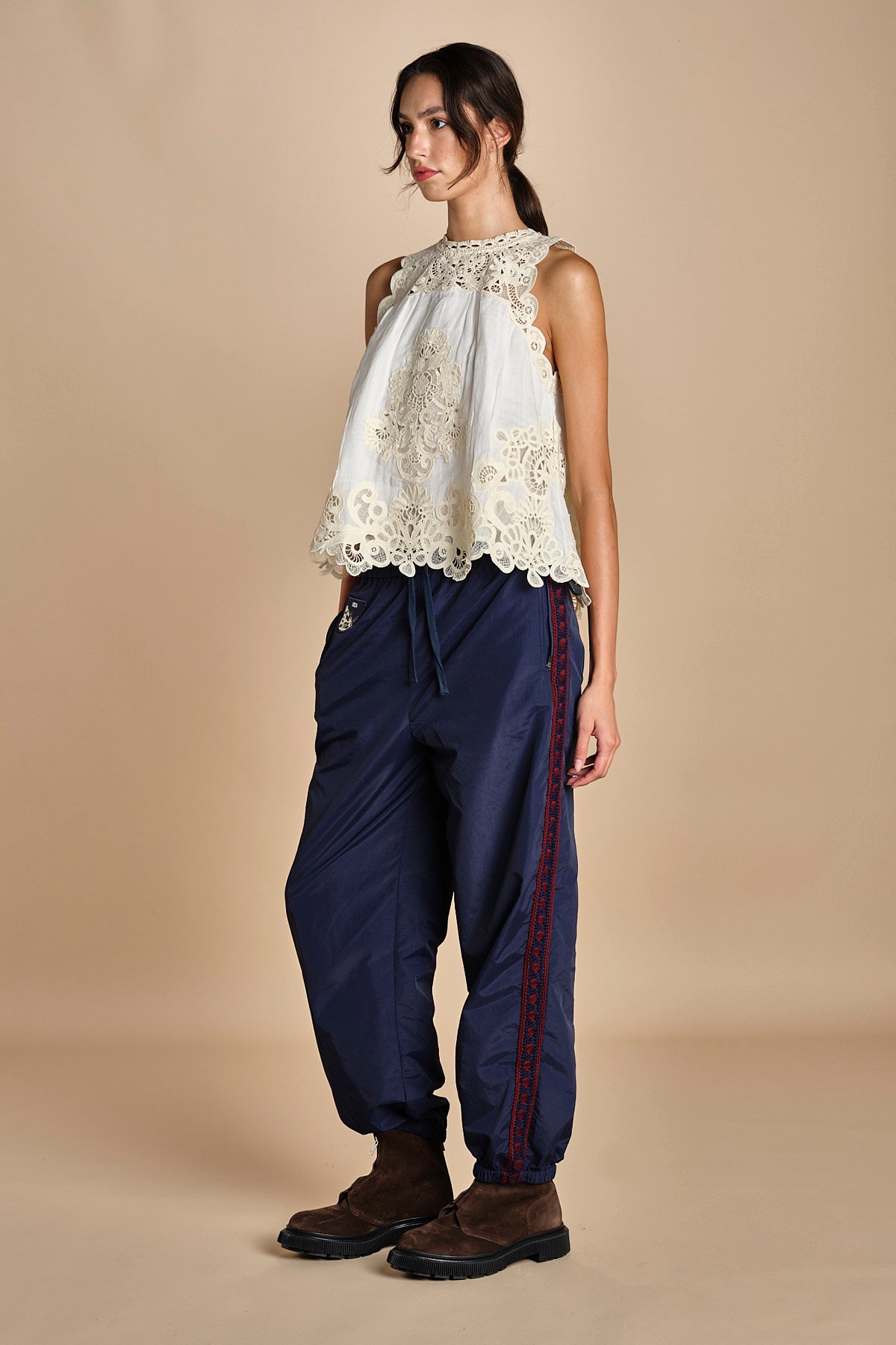 top con pizzo MEDINA 095 CREAM sea ny 