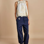top con pizzo MEDINA 095 CREAM sea ny 